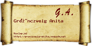 Grünczveig Anita névjegykártya